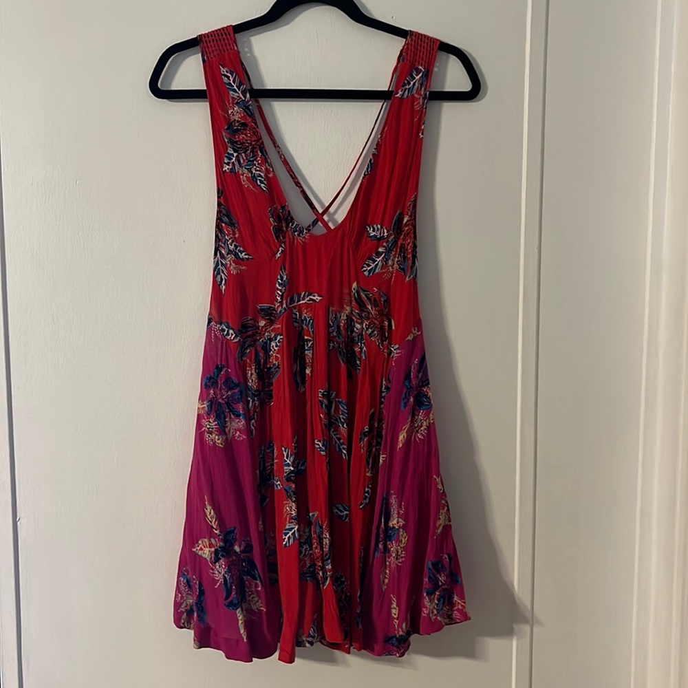 Red and pink Free People dress